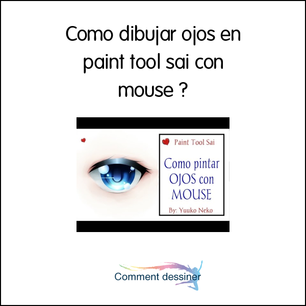 Como dibujar ojos en paint tool sai con mouse